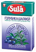 Леденцы Зула (Sula) голубика-шалфей 40г б сах