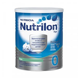 Nutrilon Пре 0 Молочная смесь с рождения для недоношенных и маловесных детей 400 г