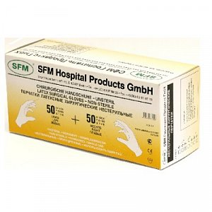 SFM Перчатки хирургические нестерильные размер 8 50пар