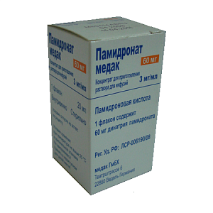 Памидронат Медак концентрат для приготовления раствора для инфузий 3 мг/мл флакон 20 мл 1 шт.