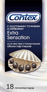 Contex Презервативы Extra Sensation (с крупными точками и ребрами) 18 шт.