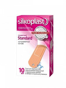 Silkoplast Пластырь стандартный защита серебра 10 шт.