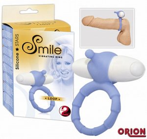 Smile Кольцо для Пениса С Вибрацией Loop голубое