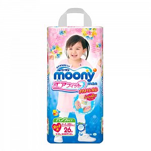 Moony Man Подгузники-трусики для девочек р.XXL 13-25 кг 26 шт.