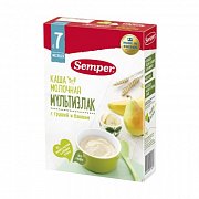 Semper Каша Мультизлак с грушей и бананом молочная с 7 мес. 200 г