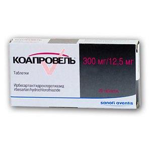 Коапровель таблетки покрытые пленочной оболочкой 300 мг+25 мг 28 шт.