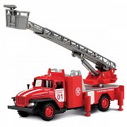 Технопарк CT10-100-1 Машина металлическая инерционная Урал Пожарка со светом и звуком