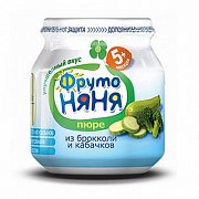 ФрутоНяня Пюре Брокколи с кабачком с 5 мес. 80 г ФрутоНяня Пюре Брокколи с кабачком с 5 мес. 80 г