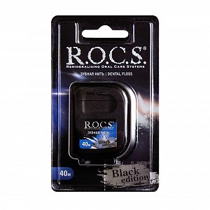 R.O.C.S. Black Edition Зубная нить 40 м