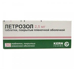 Летрозол таблетки покрытые пленочной оболочкой 2,5 мг 30 шт. Керн Фарма С.Л.
