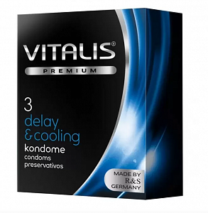 Vitalis Презервативы Premium delay&cooling с охлаждающим эффектом 3 шт.