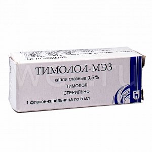 Тимолол-МЭЗ капли глазные 0,5% флакон-капельница 5 мл