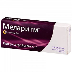 Меларитм таблетки покрытые пленочной оболочкой 3 мг 24 шт.