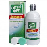 Опти-Фри Экспресс раствор для линз 355 мл с контейнером для хранения линз Раствор для линз Опти-Фри Экспресс