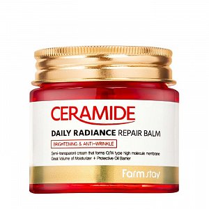 FarmStay Крем-бальзам для лица укрепляющий с керамидами 80 г Ceramide Daily Radiance Repair Balm