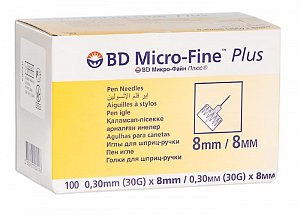 Игла BD Micro-fine Plus 0,3х8,0мм (30G) для шприц-ручки №100