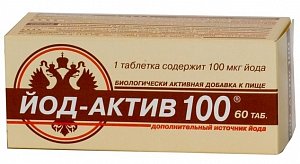 Йод-Актив таблетки 100 мкг 60 шт. Диод (БАД)