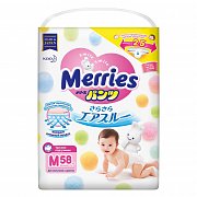 Merries Подгузники-трусики р.M 6-11 кг 58 шт. Merries Подгузники-трусики р.M 6-11 кг 58 шт.