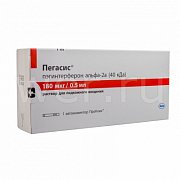 Пегасис шприц-тюбик со встроенной защищенной иглой в автоинжекторе 180мкг 0,5мл 1шт