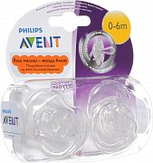 Avent Пустышка силиконовая Classic ортодонтическая 0-6 мес., 2 шт. SCF170 18