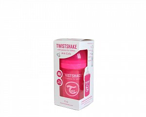 Twistshake Бутылочка Антиколиковая для кормления 780001 розовая 180 мл