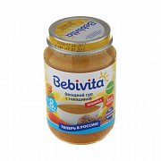 Bebivita Пюре Овощной суп с говядиной 190 г с 8 мес.