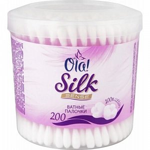 Ola Ватные палочки Silk Sense 200 шт. (контейнер)