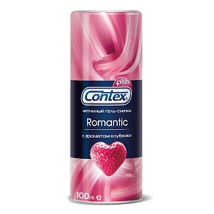 Contex Plus Гель-смазка Romantic с ароматом клубники 100 мл