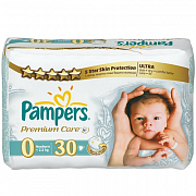Pampers Подгузники Premium 2-5 кг NewBorn 30 шт.