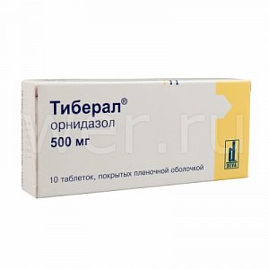 Тиберал таблетки покрытые оболочокой 500 мг 10 шт.