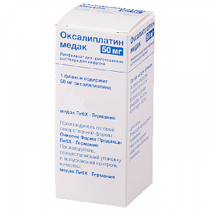 Оксалиплатин медак лиофилизат приготовления раствора для инфузий 50 мг флакон 1 шт.