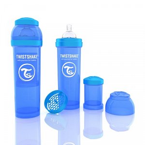 Twistshake Бутылочка Антиколиковая для кормления 780014 синяя 330 мл