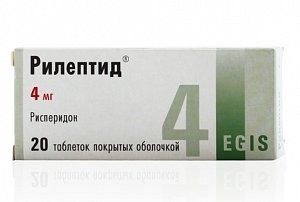Рилептид таблетки покрытые пленочной оболочкой 4 мг 20 шт.