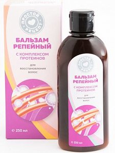 Бальзам для восстановления волос репейный Простой рецепт 250мл с комплексом протеинов