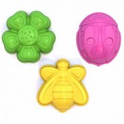 Нордпласт Формочки для песка Божья Коровка Пчелка Цветочек 168 3 предмета