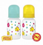 Курносики Бутылочка с латексной соской 0+ 125 мл