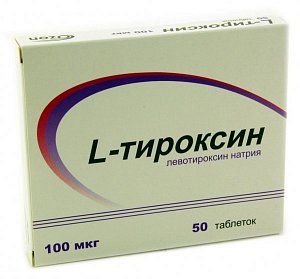 L-тироксин таблетки 100 мкг 50 шт.
