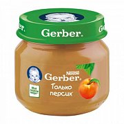 Gerber Пюре Персик с 4 мес. 80 г