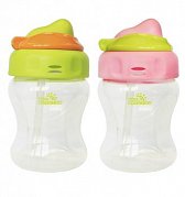 Мир детства 17053 поильник-непроливайка с соломинкой 180 мл