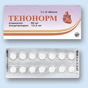Тенонорм таблетки 50 мг+12,5 мг 28 шт Тенонорм таблетки 50 мг+12,5 мг 28 шт