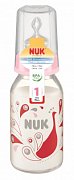 NUK Бутылочка стеклянная 125 мл с силиконовой антиколиковой соской р.1