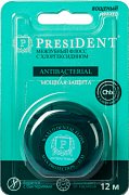 PresiDENT Зубная нить Флосс Antibacterial с хлоргексидином 12 м