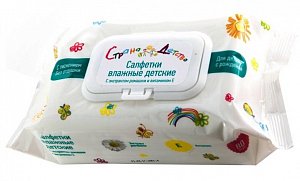 Салфетки влажные детские Страна детства 80 шт экстракт ромашки/витамин е