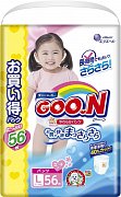 GooN Подгузники-трусики Ultra Jumbo Pack L 9-14 кг 56 шт. для девочек 