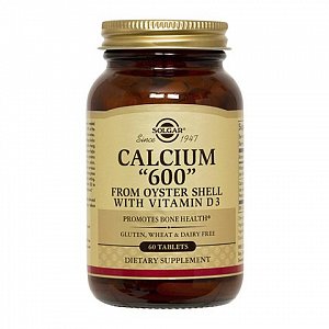 Солгар Кальций 600 из раковин устриц с витамином Д3 таблетки 60 шт. (БАД)