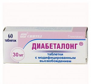 Диабеталонг таблетки с модифицированным высвобождением 30 мг 60 шт.