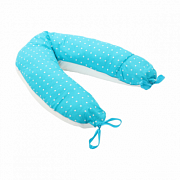 Mama`s Helper Подушка для кормления Premium Голубая в белый горошек Mama`s Helper Подушка для кормления Premium Голубая в белый горошек