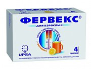 Фервекс порошок для приготовления раствора для приема внутрь пакетики 4 шт. лимон с сахаром Фервекс