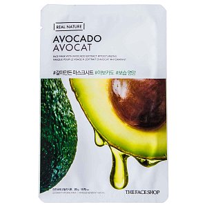 The Face Shop Маска тканевая с экстрактом авокадо 20 г Real Nature Avocado Face Mask