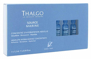 Thalgo Source Marine Концентрат для лица интенсивный увлажняющий ампулы 1,2 мл 7 шт.